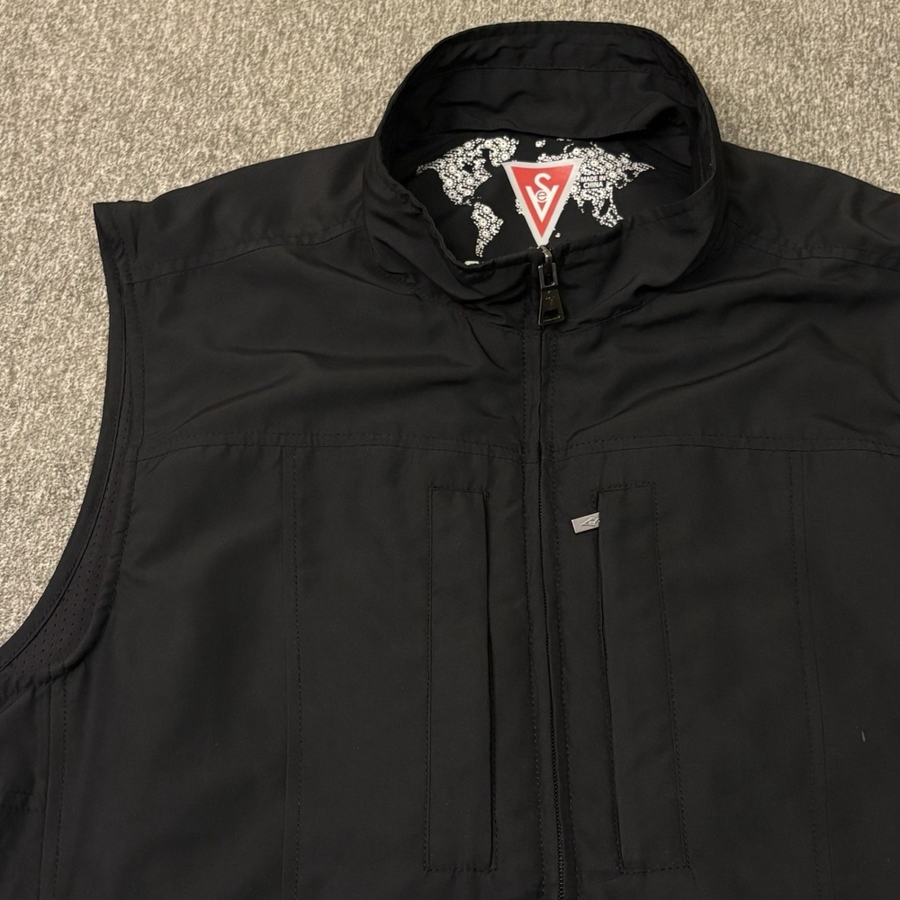 SCOTTeVEST Vest Mens L Black RFID Travel Utility Pockets Outdoors TEC